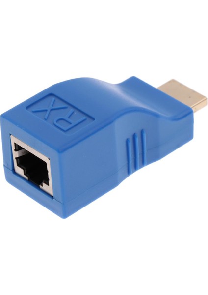 Mavi HDMI 30M Genişletici Cat5 Ağ Lan Ethernet Adaptörü Tekrarlayıcı (Yurt Dışından)
