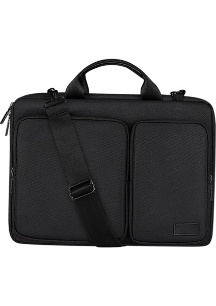 15.6 Inç Çanta Için Laptop Çantası Omuz Messenger Durumda Bilgisayar Kapağı Siyah (Yurt Dışından)