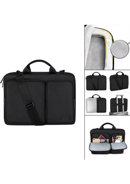 15.6 Inç Çanta Için Laptop Çantası Omuz Messenger Durumda Bilgisayar Kapağı Siyah (Yurt Dışından) modelleri