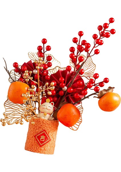 Çin Yeni Yılı Süsler Düğün Iç Mekan Ekicileri Yapay Bonsai Çiçekleri Stil A 26X15X29CM (Yurt Dışından) modelleri