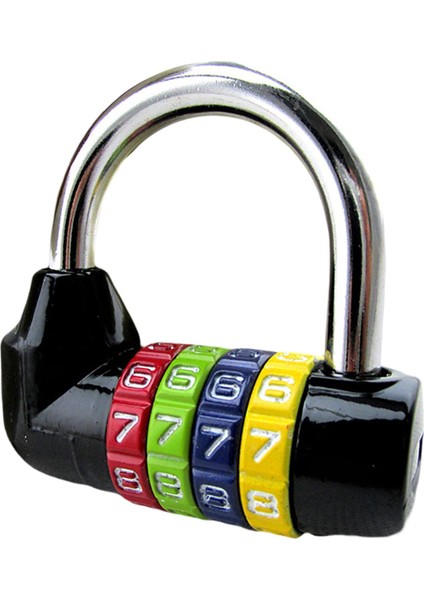 4 Haneli Kombinasyon Asma Kilit Dijital Kod Kilit Kapı Asma Kilit Spor Salonu Siyah (Yurt Dışından) fiyatları