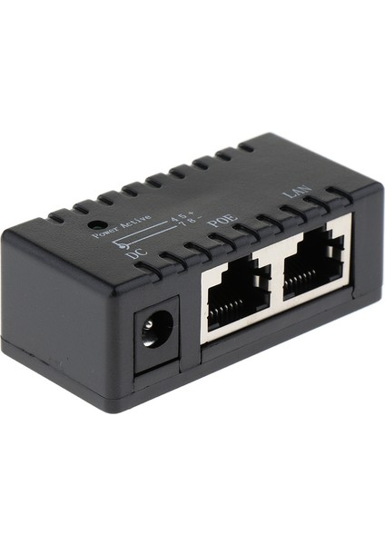 Ethernet (Poe) Enjektörü, Iletim Hızı 10-100MBPS, Otomatik Mdix Giriş / Çıkış, Tak ve Play Siyah (Yurt Dışından)