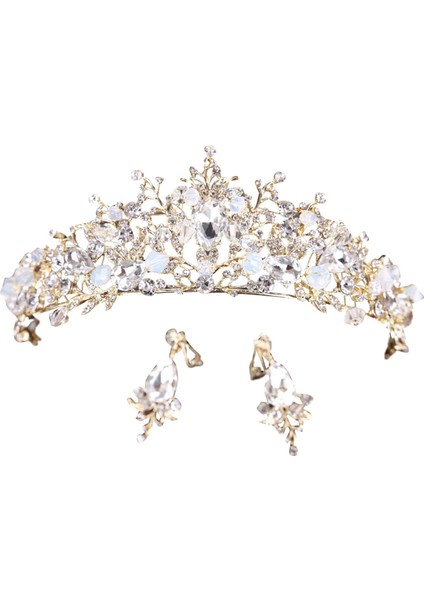 Tiara ve Taç Başlıkları Masal Prenses Doğum Günü Tarzı B ve Küpeler Için Taç Yarışması (Yurt Dışından) modelleri