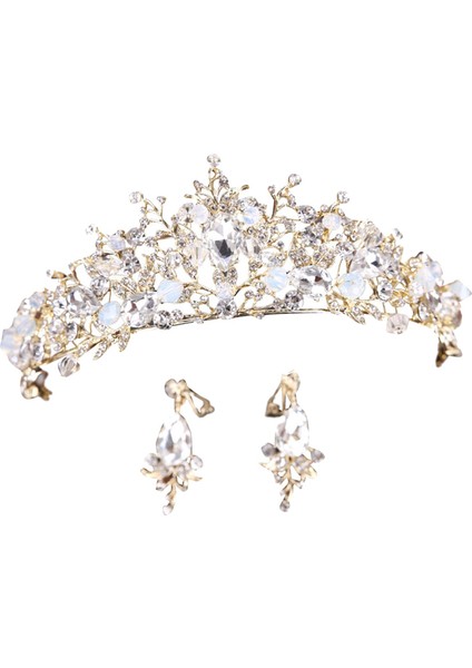 Tiara ve Taç Başlıkları Masal Prenses Doğum Günü Tarzı B ve Küpeler Için Taç Yarışması (Yurt Dışından) fırsatları