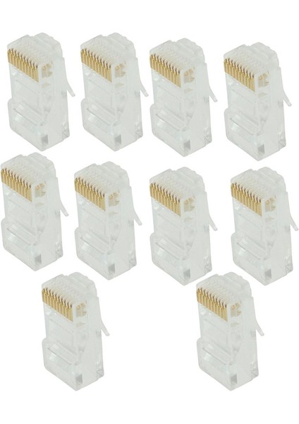 10 Adet RJ50 Cat5 Keystone Modülü Ağ Bağlayıcı Ağ Modülü Temizle (Yurt Dışından)