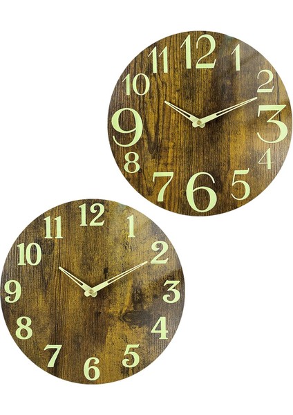 2x Aydınlık Duvar Saati Dekoratif Olmayan 12 ''/30 cm , 12 Inç Stylec ve Stil (Yurt Dışından)