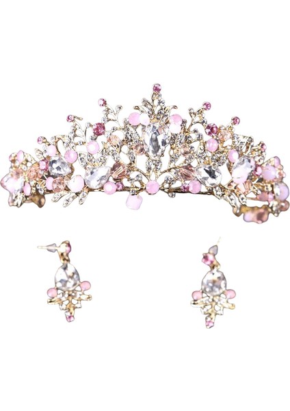 Tiara ve Taç Başlıkları Pageant Tiaras Prenses Taç Doğum Günü Partisi Stili A ve Küpeler (Yurt Dışından) fiyatları