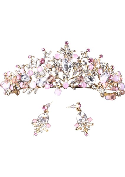 Tiara ve Taç Başlıkları Pageant Tiaras Prenses Taç Doğum Günü Partisi Stili A ve Küpeler (Yurt Dışından) modelleri