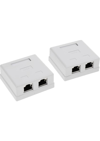 2 Adet 2 Port Cat6 Ağ / Kablo Duvar Yüzey Dağı Kompakt Kutu (Yurt Dışından)