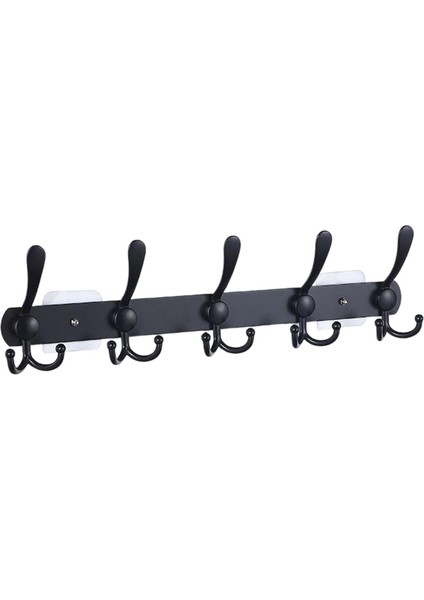 Duvar Kancası Duvara Monte Dayanıklı Askı 5 Kanca Giysi Giriş Yolu Mutfak Siyah (Yurt Dışından)