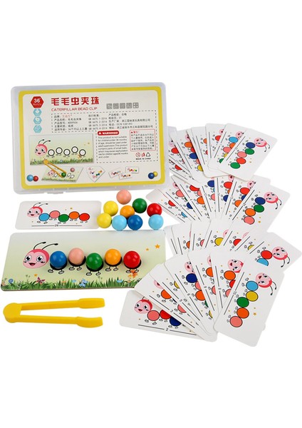 Portable Montessori Taterpiller Clip Boncuklar Bulmaca Oyuncak Yeni Yürümeye Başlayanlar Için (Yurt Dışından)