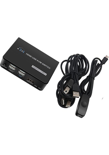 HDMI Kvm Switch Klavye Fare Yazıcı ile 2 Adet Paylaşma Için Anahtarı (Yurt Dışından)