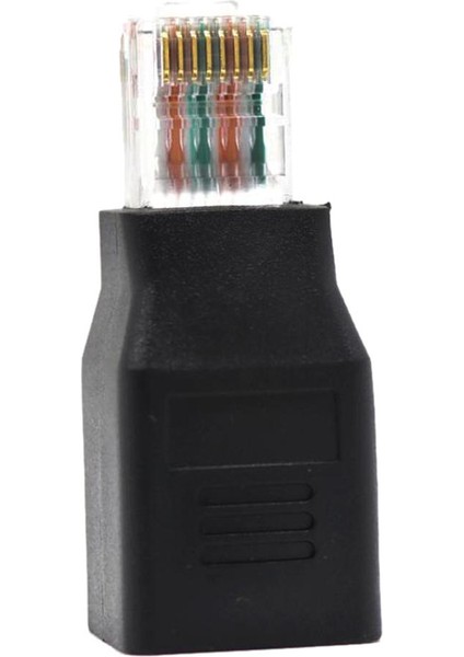 RJ45 Erkek Kadın Adaptör Bağlayıcı Ağ Kablosu Dizüstü Bilgisayar, Pc -, Siyah (Yurt Dışından) indirimleri