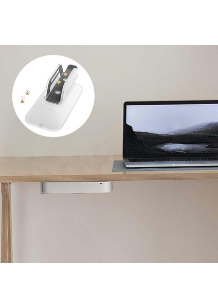 Standı Kaymaz Destek Çerçeve Depolama Raf Çok Fonksiyonlu Arc Tasarım Masaüstü Masa Üstü Masa Dağı Acrilik Tutucu Mac Mini Dizüstü (Yurt Dışından)