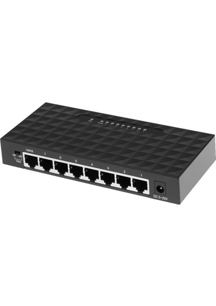 Mini 100 Mbps 8port Hızlı Ethernet Ağı Vlan Desktonlar Için Anahtarı (Yurt Dışından)