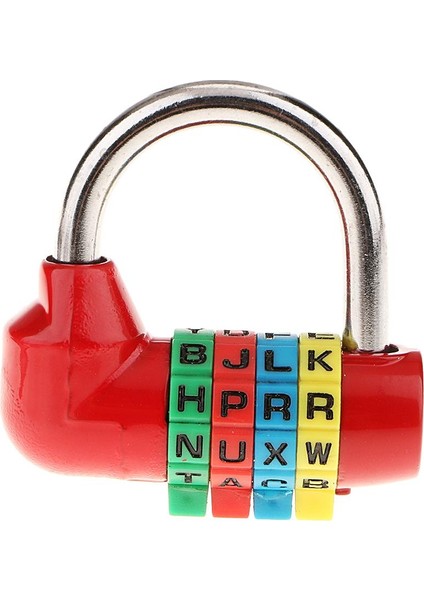 2 x Gümüş ve Kırmızı 4 Haneli Kadran Harf Kombinasyonu Bagaj Bavul Asma Kilit (Yurt Dışından) fiyatları