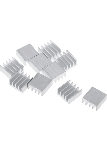 10 Adet Alüminyum Soğutucu Soğutma Fin Soğutucu Soğutucu, 14X14X7MM, Alüminyum (Yurt Dışından)