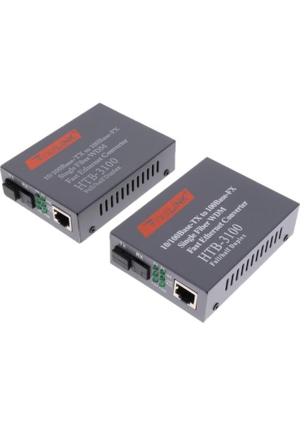Miktar (2 Adet) 25KM Simplex Sc Fiber Optik Ethernet Converter (Güçsüz) (Yurt Dışından)