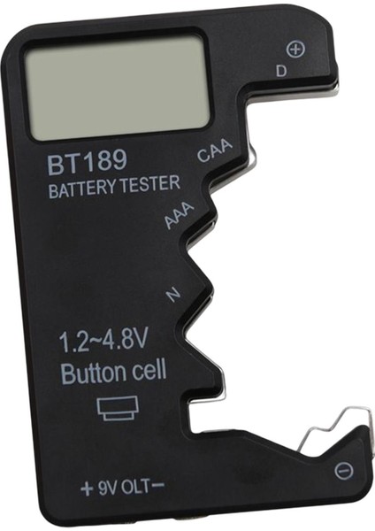 Pil Test Cihazı Pil Voltaj Ölçümü Aaa 9V Siyah Için Evrensel LCD Ekran (Yurt Dışından)