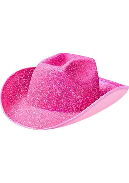 Kovboy Şapka Kapağı Havalandırmalı Taç Cowgirl Şapka Karnaval Cadılar Bayramı Parti Pembesi (Yurt Dışından)
