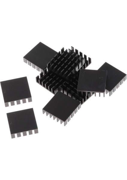 10X Alüminyum Isı Lavabo Soğutucu Modülü Soğutucu Fin Yüksek Güçlü LED Amplifikatör Transistör Yarı Iletken Cpu Cihazları Için 20X20X6MM Siyah (Yurt Dışından)