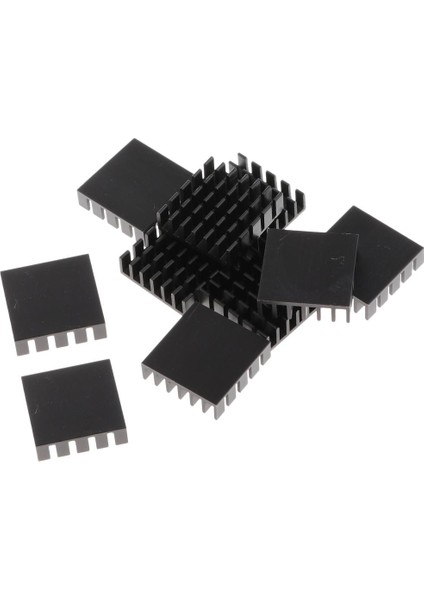 10X Alüminyum Isı Lavabo Soğutucu Modülü Soğutucu Fin Yüksek Güçlü LED Amplifikatör Transistör Yarı Iletken Cpu Cihazları Için 20X20X6MM Siyah (Yurt Dışından)