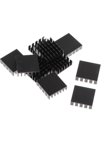 10X Alüminyum Isı Lavabo Soğutucu Modülü Soğutucu Fin Yüksek Güçlü LED Amplifikatör Transistör Yarı Iletken Cpu Cihazları Için 20X20X6MM Siyah (Yurt Dışından)