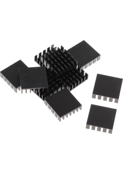 10X Alüminyum Isı Lavabo Soğutucu Modülü Soğutucu Fin Yüksek Güçlü LED Amplifikatör Transistör Yarı Iletken Cpu Cihazları Için 20X20X6MM Siyah (Yurt Dışından)