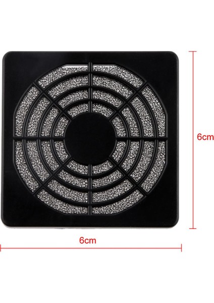 Pc Bilgisayar 6 cm Eksenel Fan Toz IP40 Filtre Guard Koruyucu Kılıf Klip Sünger (Yurt Dışından)
