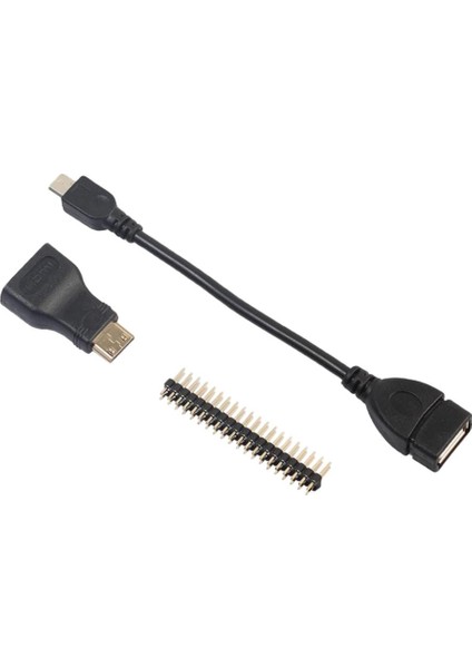 Ahududu Pi Sıfır Kiti Mini HDMI HDMI Adaptörü + Mikro USB Kablosu + Gpıo Başlık (Yurt Dışından) fiyatları