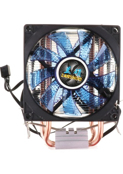 Cpu Soğutucu Heatpipe Sessiz Çift Fan Bilgisayar 12 LED Soğutma Fanı 4pin Mavi (Yurt Dışından)