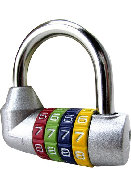 4 Haneli Kombinasyon Asma Kilit Dijital Kod Kilit Kapı Asma Kilit Spor Salonu Gümüş (Yurt Dışından) modelleri