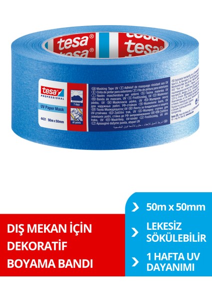 Dış Mekan Maskeleme Bandı, 50M:50MM