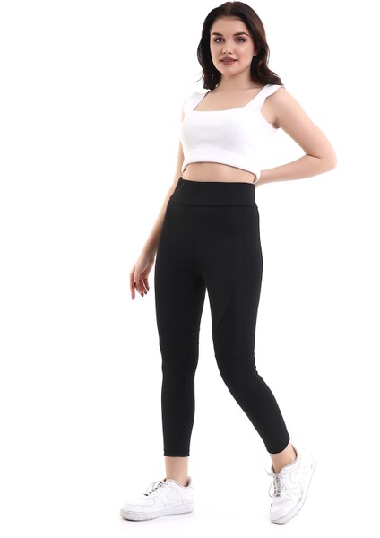 Kadın Siyah Yüksek Bel Toparlayıcı Dayanıklı Tayt