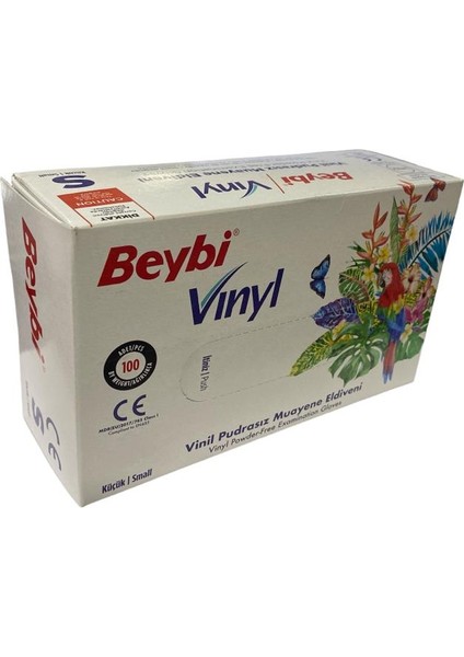 Vinyl M Vinil Pudrasız Muayene Eldiven 100'LÜK Kutu