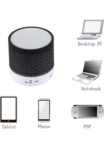 Mini Taşınabilir Bluetooth Hoparlör - Siyah (Yurt Dışından)