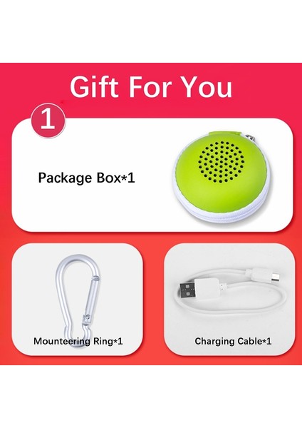 Mini Taşınabilir Bluetooth Hoparlör - Pembe (Yurt Dışından)