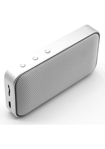 Mini Taşınabilir Bluetooth Hoparlör - Gümüş (Yurt Dışından)