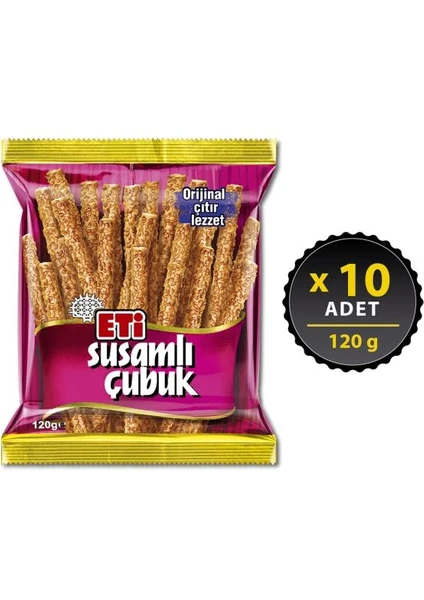 Susamlı Çubuk Kraker 120 G x 10 Adet