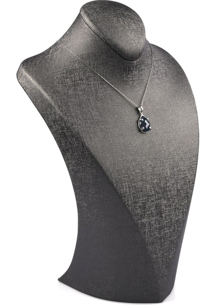 Safir Doğal Taş 925 Ayar Gümüş Kolye fiyatları