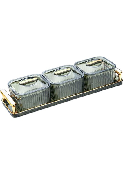 Dayanıklı Bölünmüş Servis Tabakları Tatlı Bölünme Tabak Meyve Atıştırmalıkları 3 Izgara ile Yeşil Servis (Yurt Dışından) indirimleri