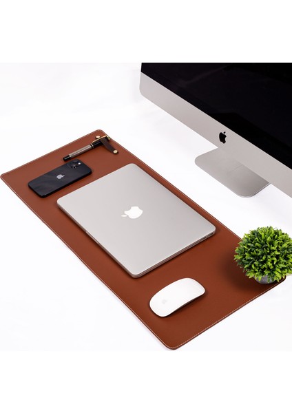 Taba Pu Deri Ofis Masa Matı Laptop Sümen Takımı Geniş Mouse Pad
