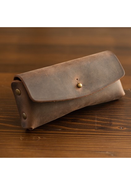 Kişiye İsme Özel Hera Deri Gözlük Kılıfı