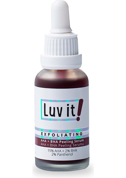 Luv it! Canlandırıcı ve Cilt Tonu Eşitleyici Aha + Bha Peeling Serum 30 ml