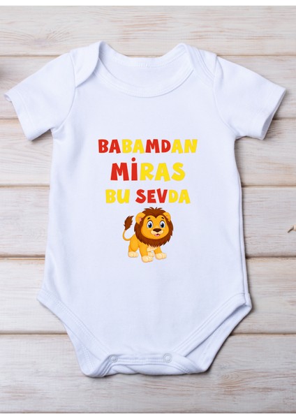 Babamdan Miras Bu Sevda Baskılı Pamuk Bebek Zıbını