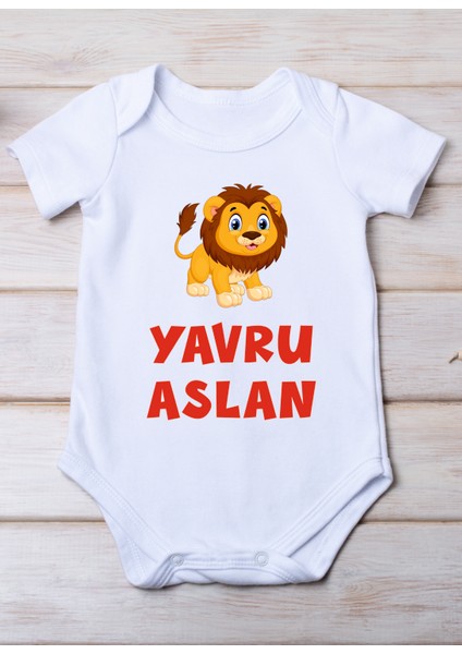 Yavru Aslan Baskılı Pamuk Bebek Zıbını