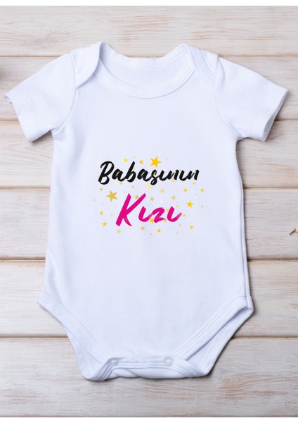 Babasının Kızı Baskılı Pamuk Bebek Zıbını