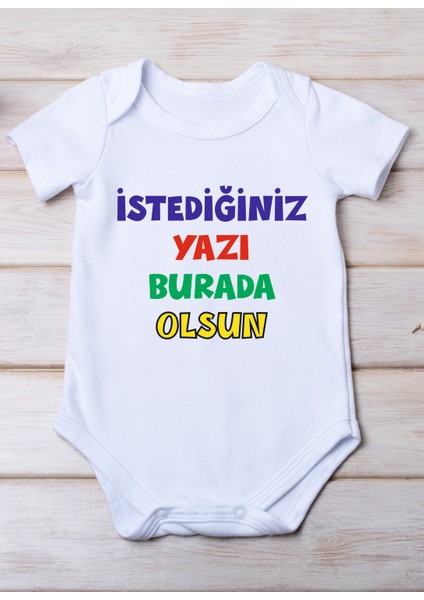 Istediğiniz Baskılı Yazı,isim Yazılır Pamuk Bebek Zıbını