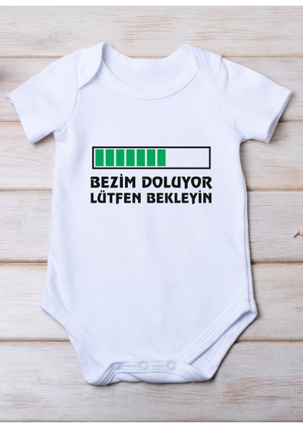 Bezim Doluyor Baskılı Pamuk Bebek Zıbını