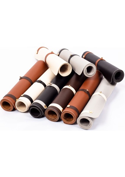 Krem Renk Pu Deri Ofis Masa Matı Laptop Sümen Takımı Geniş Mouse Pad modelleri